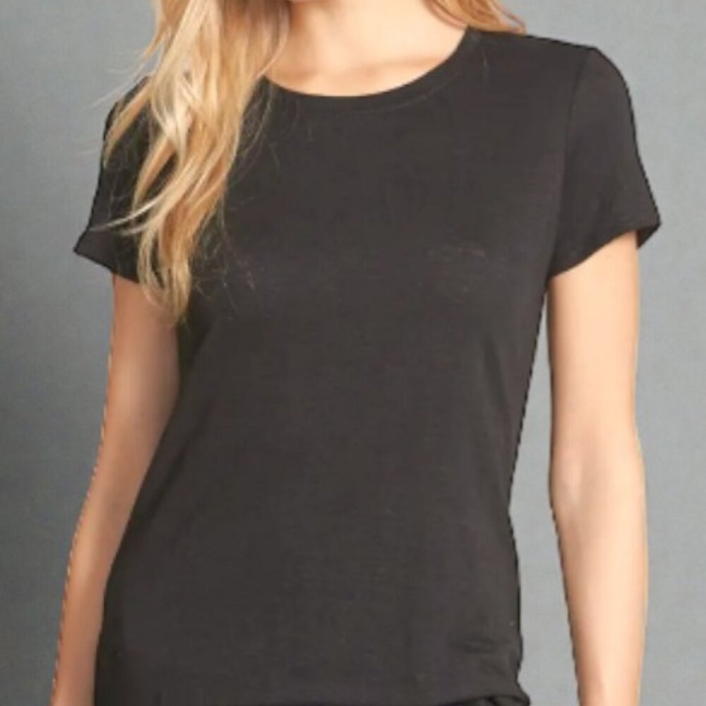 The Fisher Project round neck short sleeve shirt grey women's size M